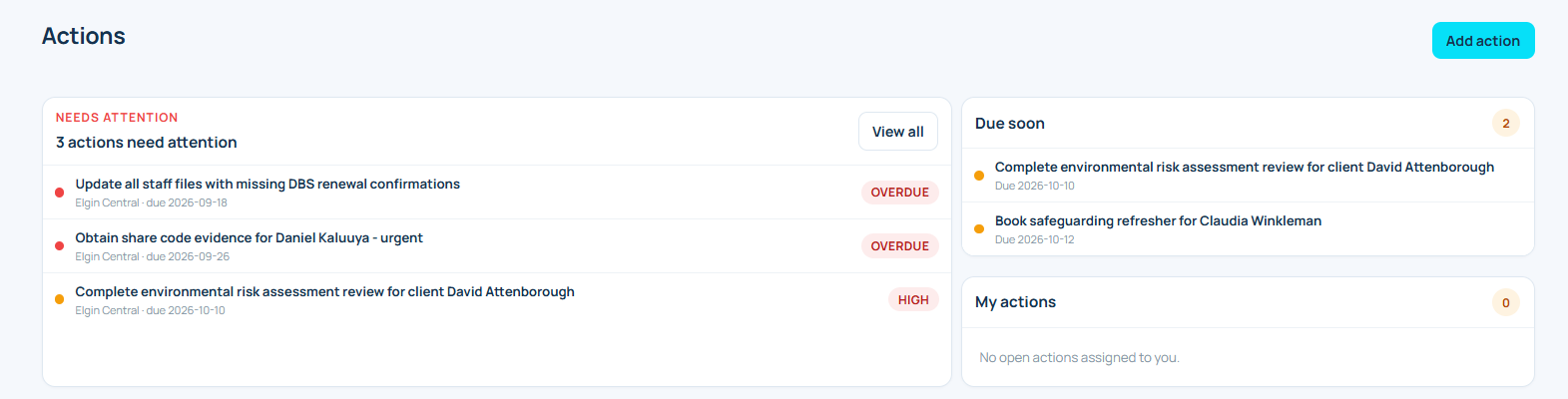 Oversight Hub screenshot demonstrating identify